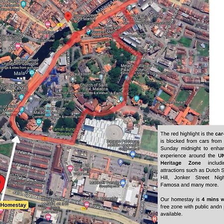 "Cloth Art Homestay" 4 Min Walk To Car Free Zone By Shine Stay Malacca Exteriör bild
